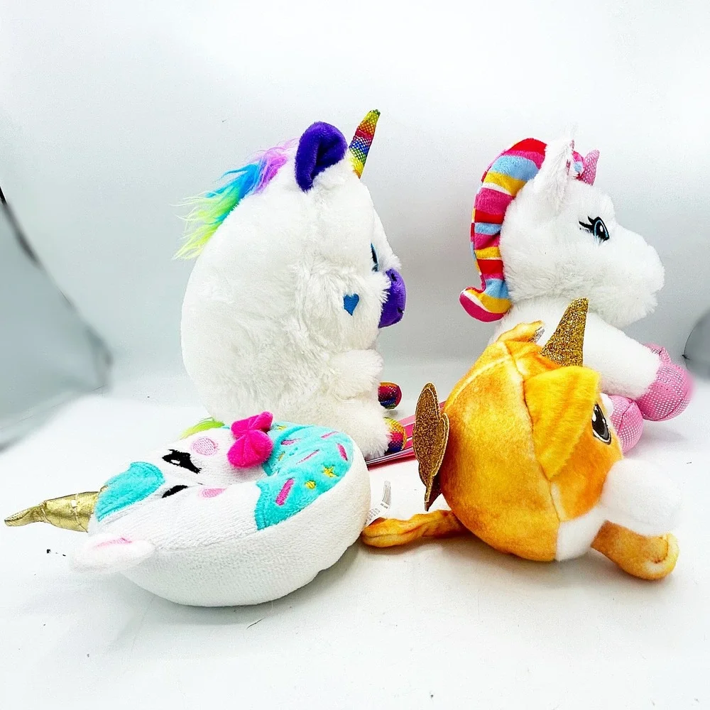 Lot of 4 Unicorn Stuffed Animals‎ Cat Donut